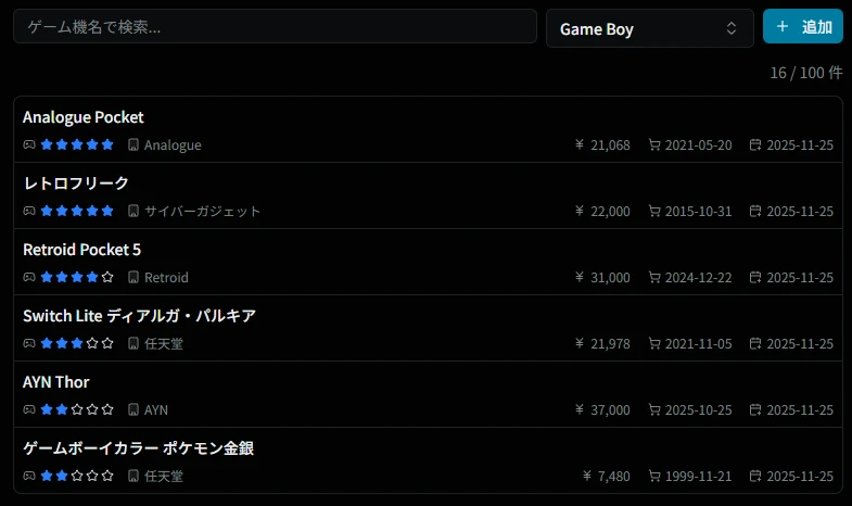 プラットフォーム優先度でのフィルタ表示